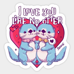 Significant Otters - Adorable Otter Couple Sticker